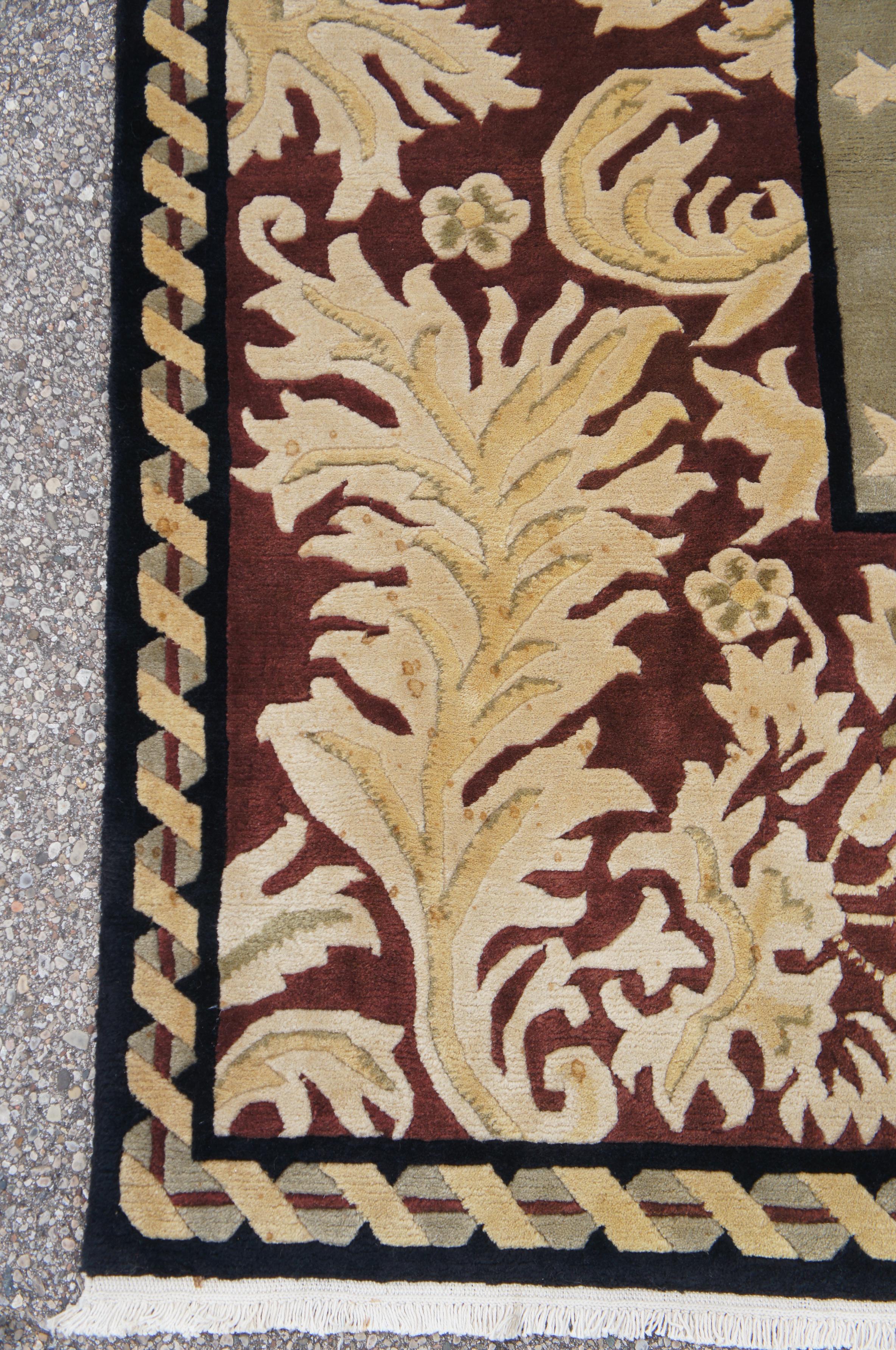 Orientalischer handgewebter Teppich aus tibetisch-indischem Indo- Nepal im Zustand „Gut“ im Angebot in Dayton, OH