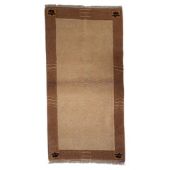 Vintage Tibetan Khaden Rug, Handmade Wool, 1960s, 2.2 x 4.4 ft -1C1260