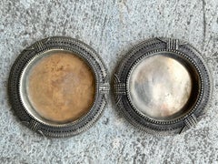 Vintage Tibetan Metal Catch All Trays - Set of Two