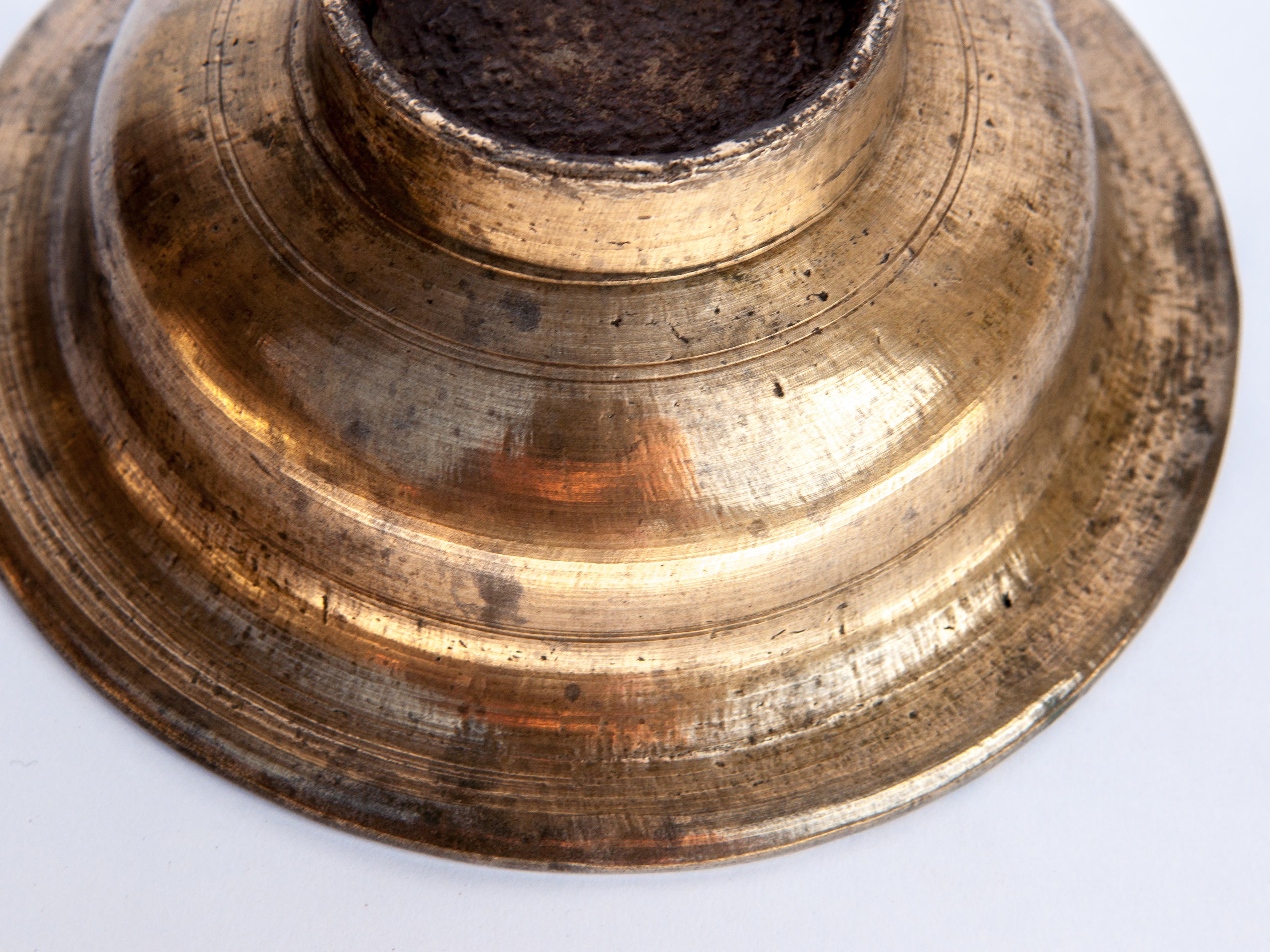 Vintage Tibetan / Nepali Tsampa Bowl, Bronze, Nepal, Mid-20th Century 10