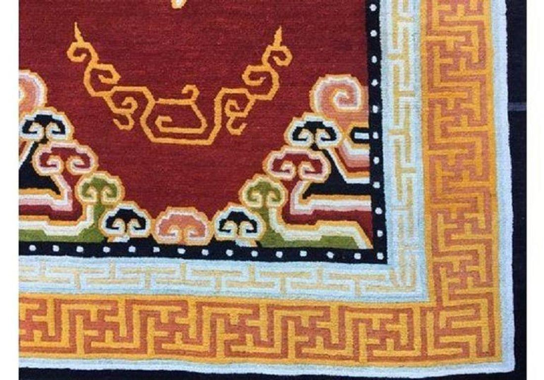 Vintage Tibetan Rug 2.12m x 1.24m For Sale 1