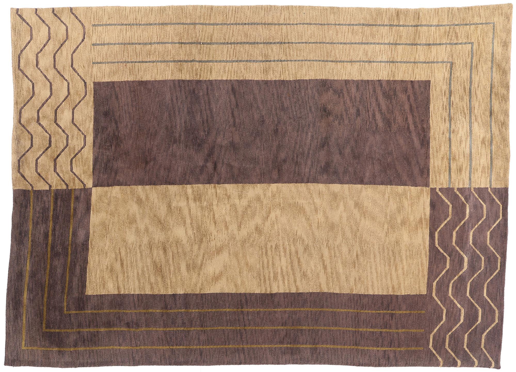 Tapis tibétain des années 1970 au style The Moderns en vente 3