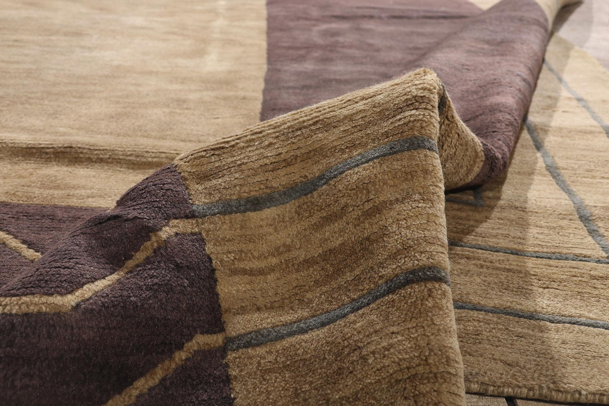 Tapis tibétain des années 1970 au style The Moderns Bon état - En vente à Dallas, TX
