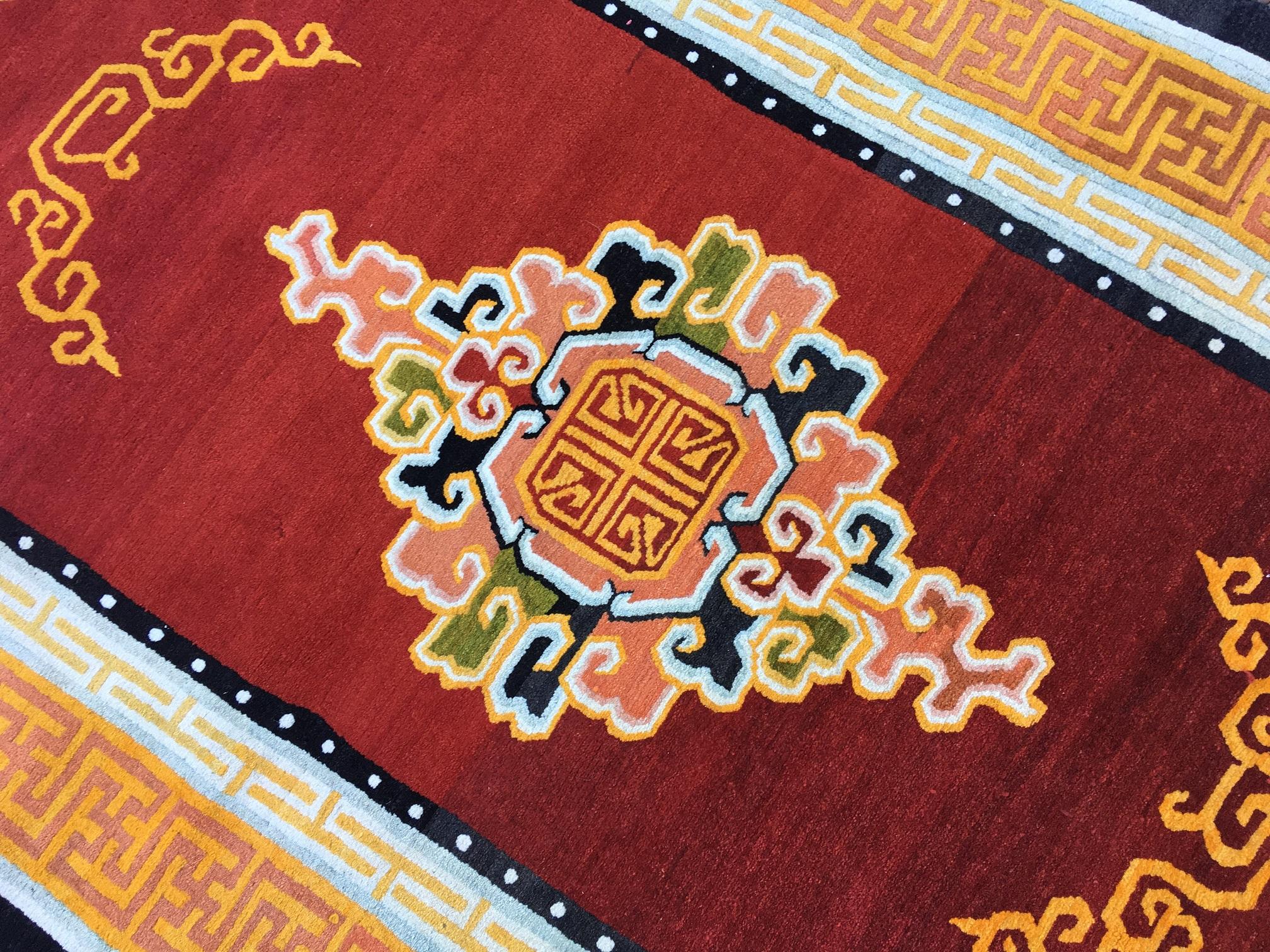 Mid-20th Century Vintage Tibetan Rug For Sale