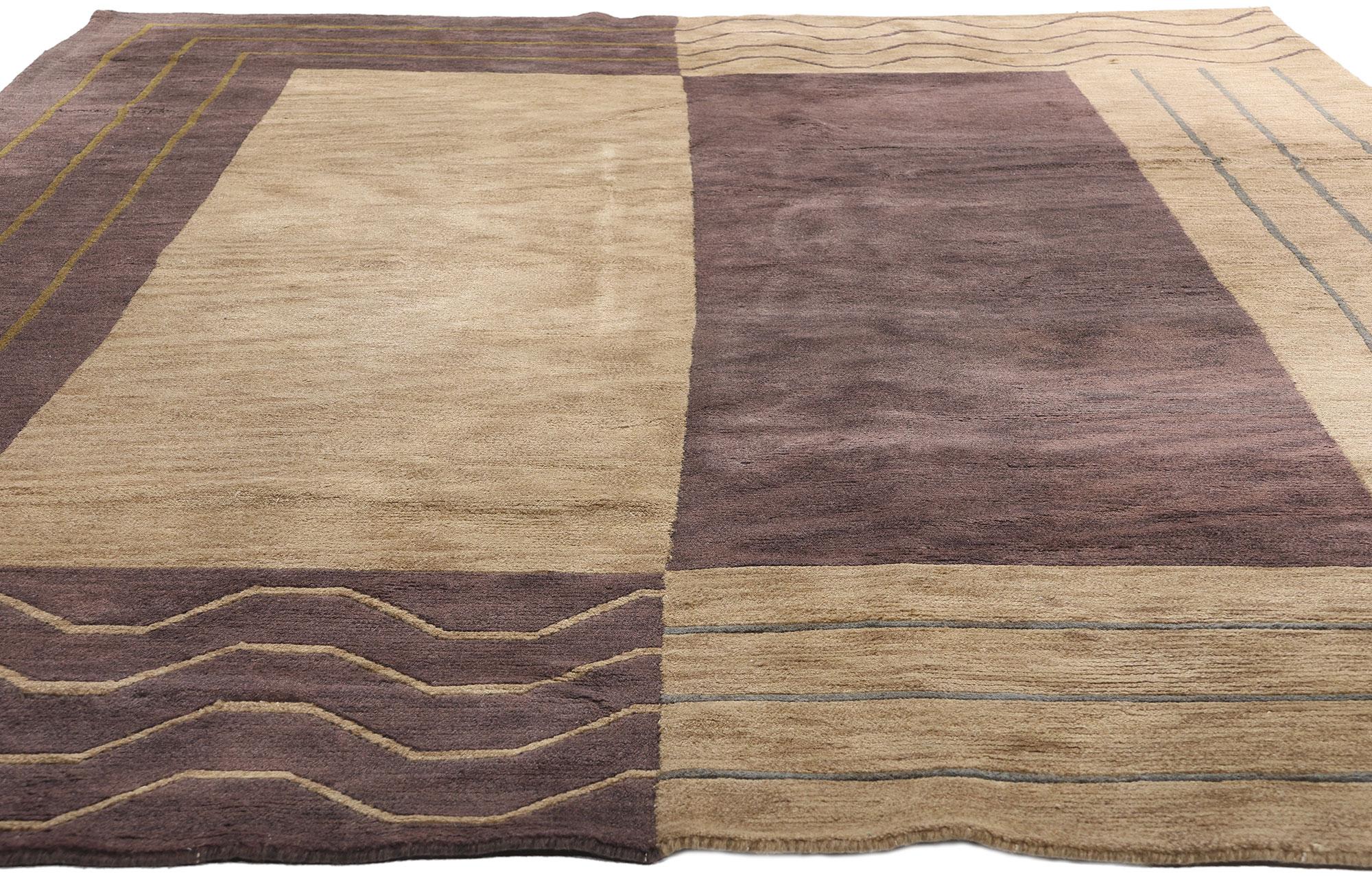 Tibétain Tapis tibétain des années 1970 au style The Moderns en vente