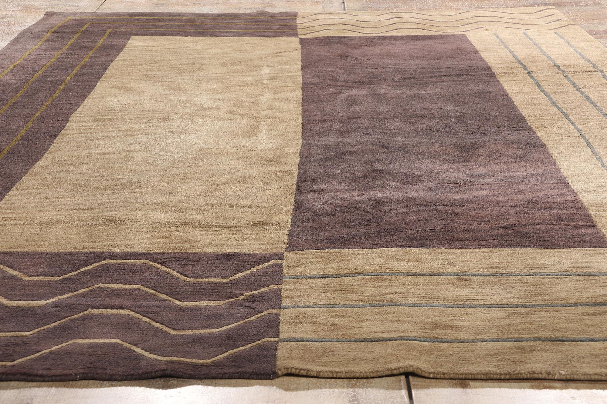 Tapis tibétain des années 1970 au style The Moderns en vente 1