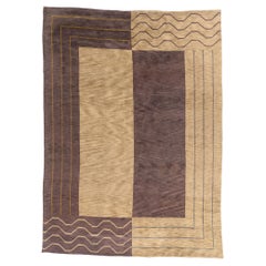 Tappeto tibetano degli anni '70 in stile Midcentury Modern
