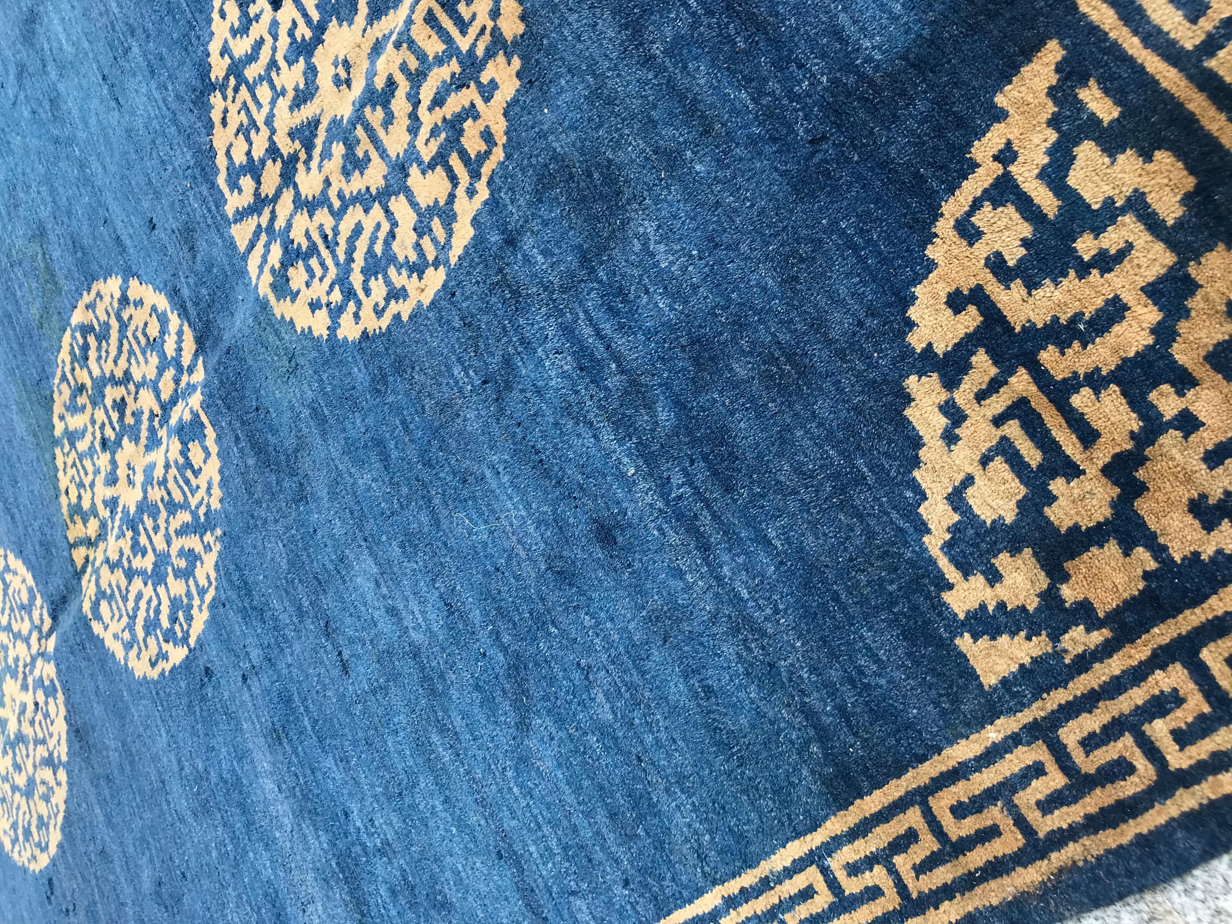 Bobyrug's Vintage Tibetan Rug Nepalese Chinese Style Rug en vente 6