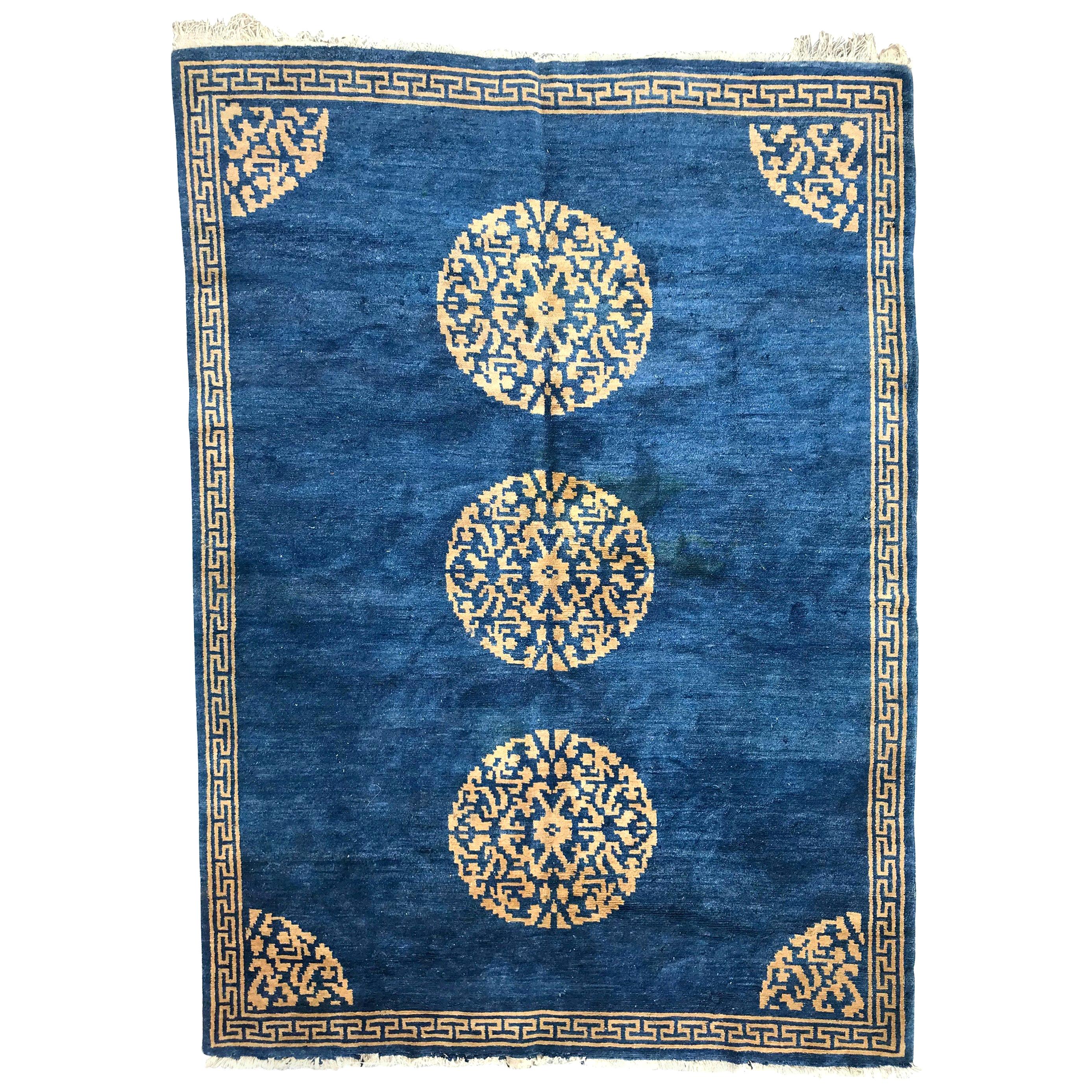 Alfombra tibetana vintage de Bobyrug Alfombra de estilo chino nepalí