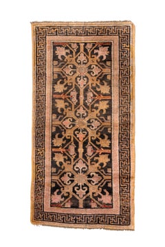 Vintage Tibetan Rug with Persian Herati Design