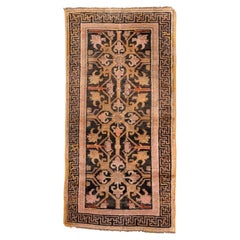 Tibetischer Vintage-Teppich mit persischem Herati-Design