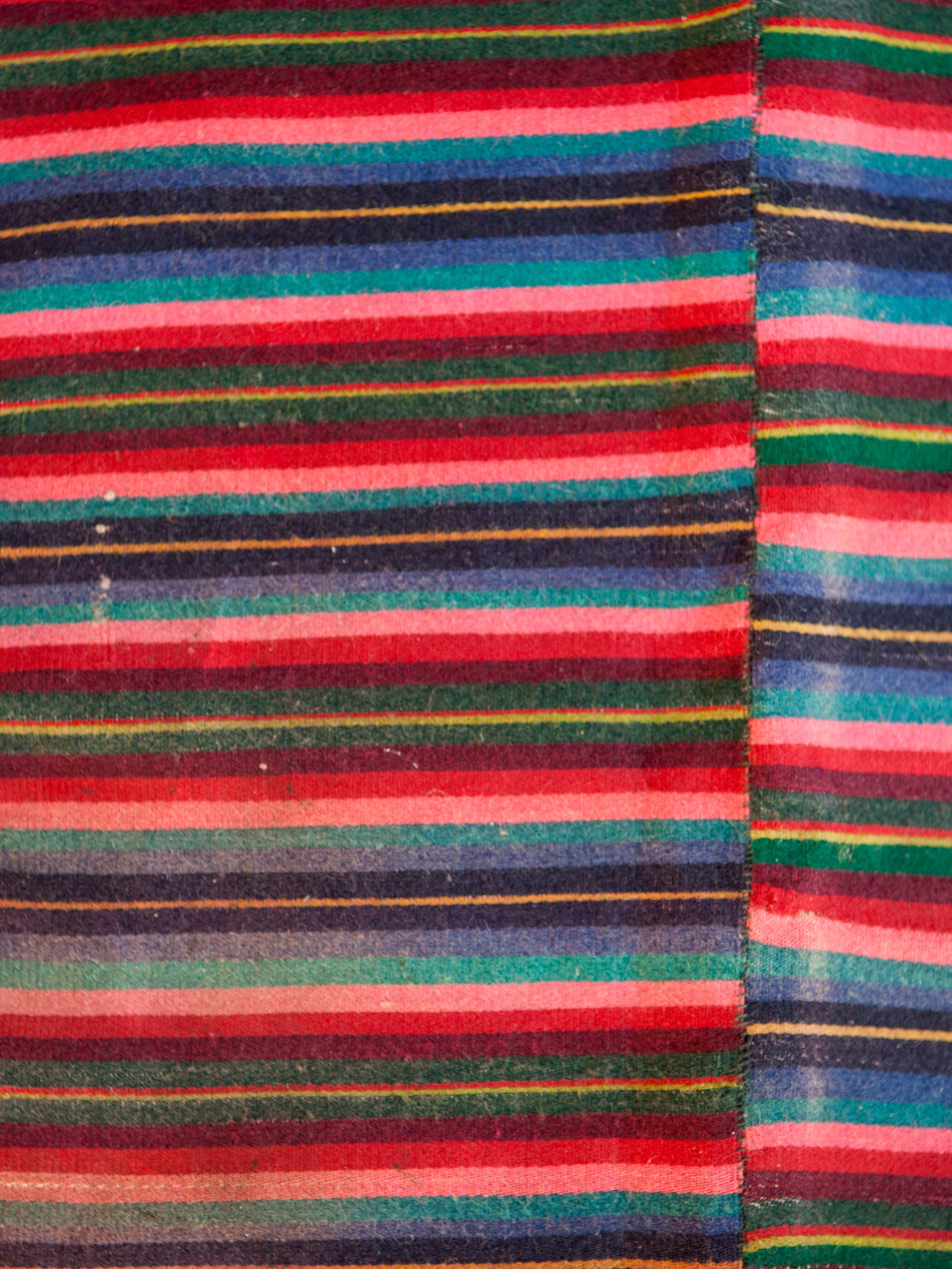 Vintage Tibetan Style Blanket from Bhutan, Wool, Mid-20th Century 4