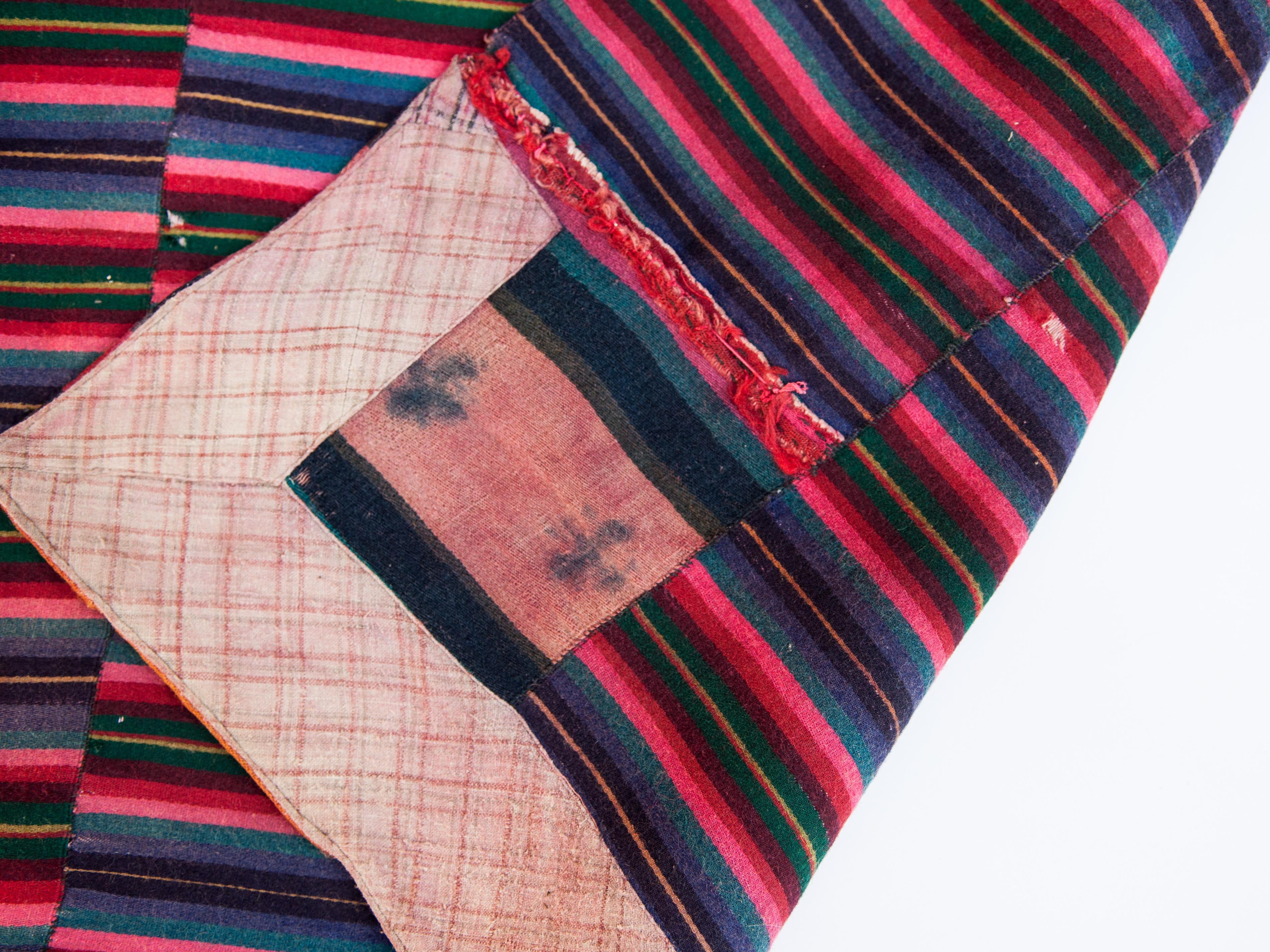Vintage Tibetan Style Blanket from Bhutan, Wool, Mid-20th Century 6