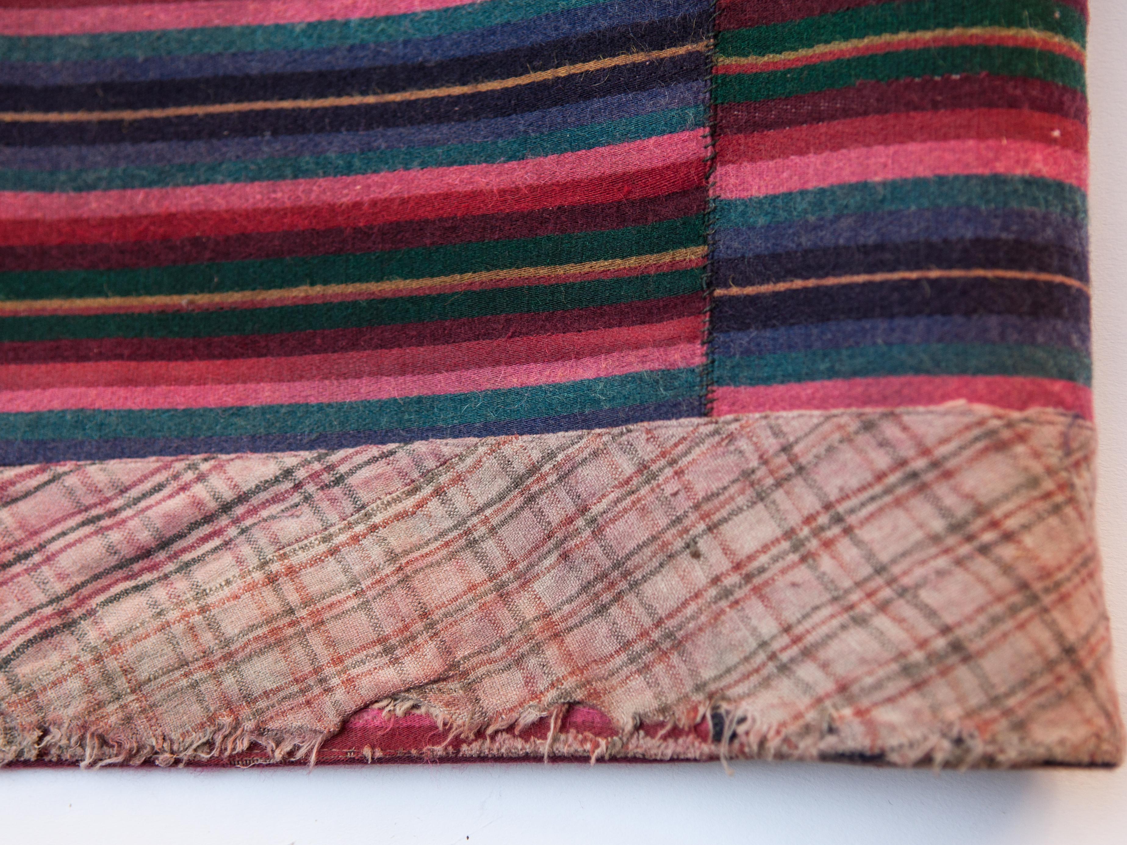 Vintage Tibetan Style Blanket from Bhutan, Wool, Mid-20th Century 9