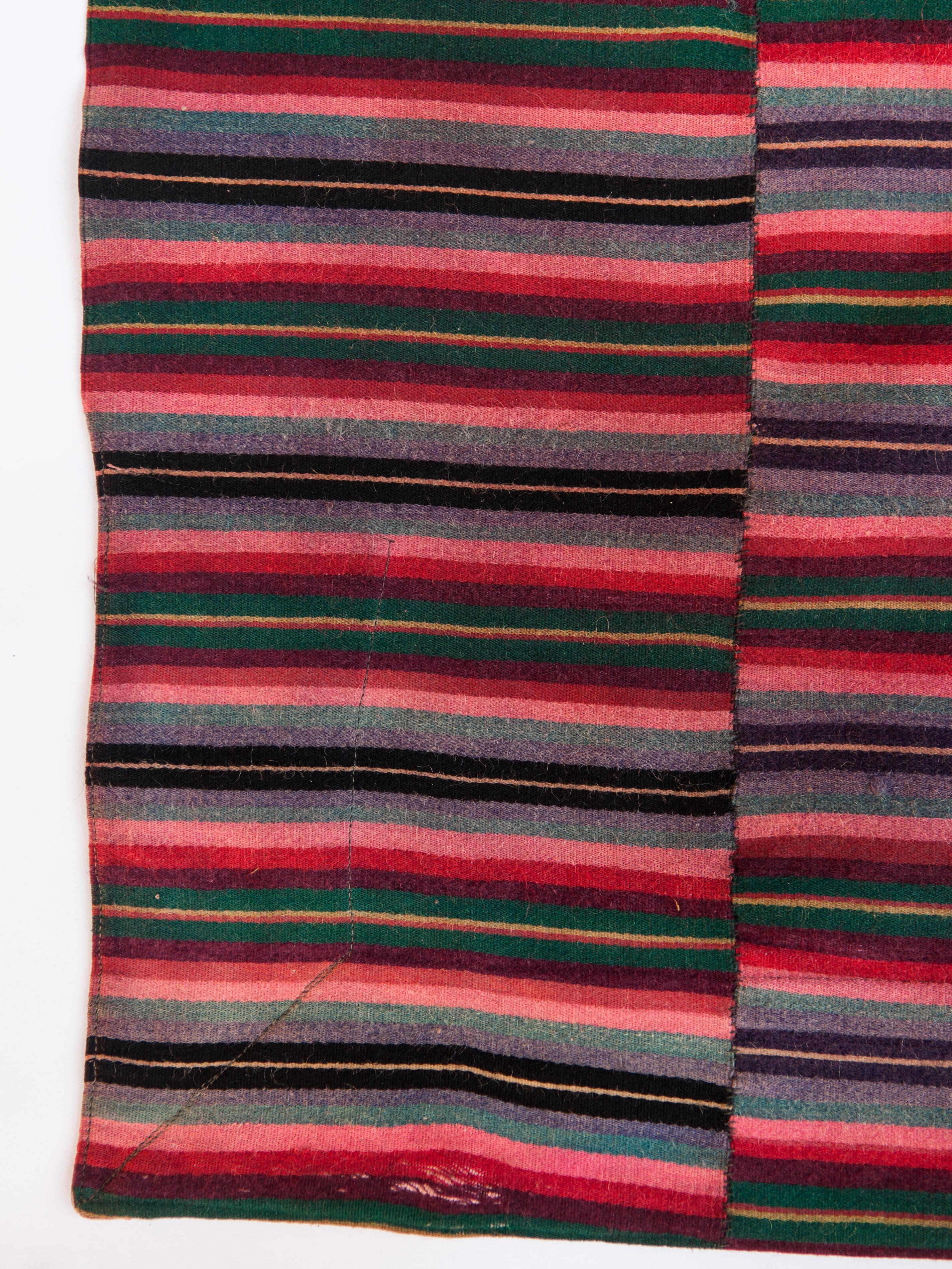 Vintage Tibetan Style Blanket from Bhutan, Wool, Mid-20th Century 1
