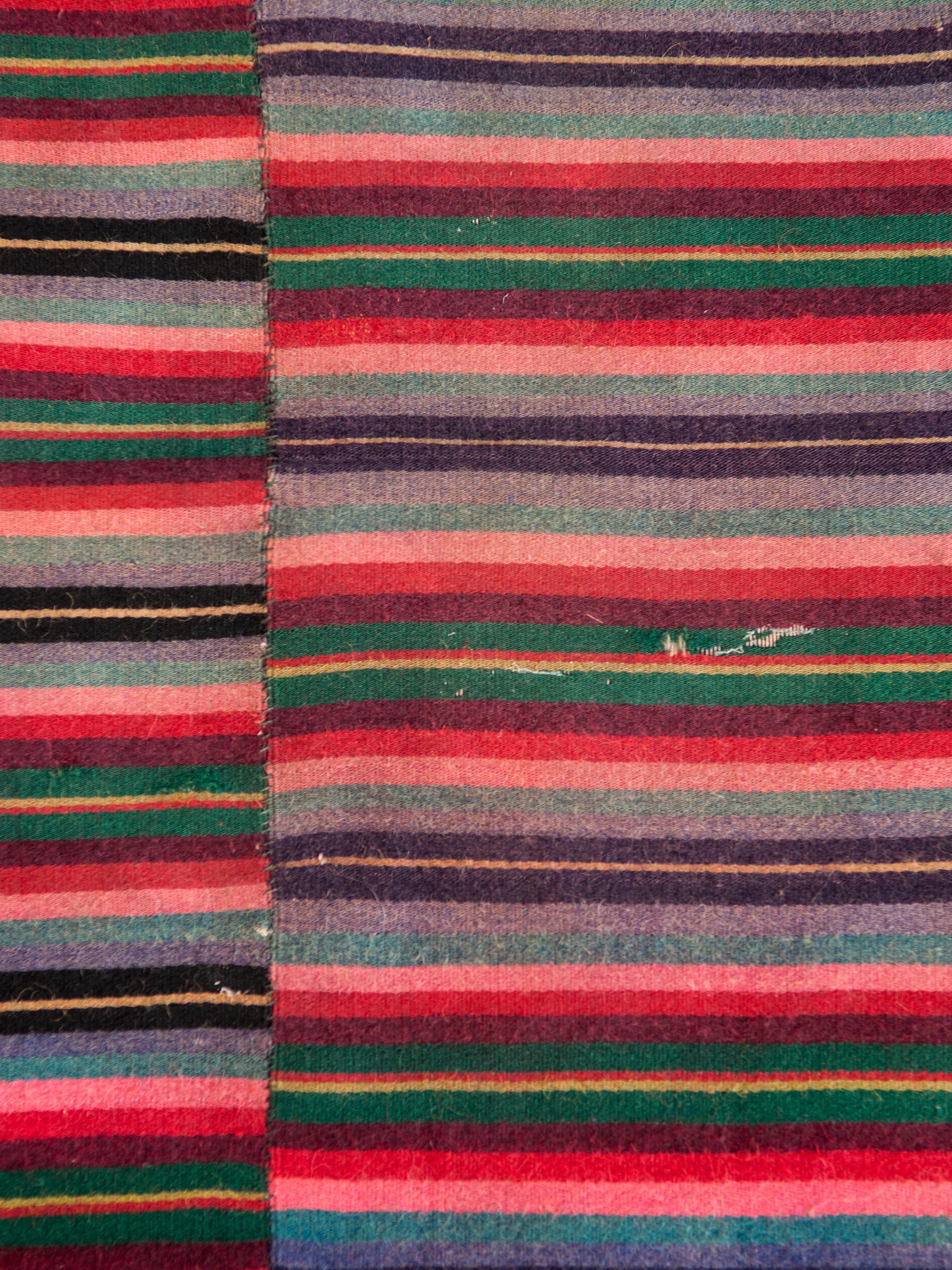 Vintage Tibetan Style Blanket from Bhutan, Wool, Mid-20th Century 2