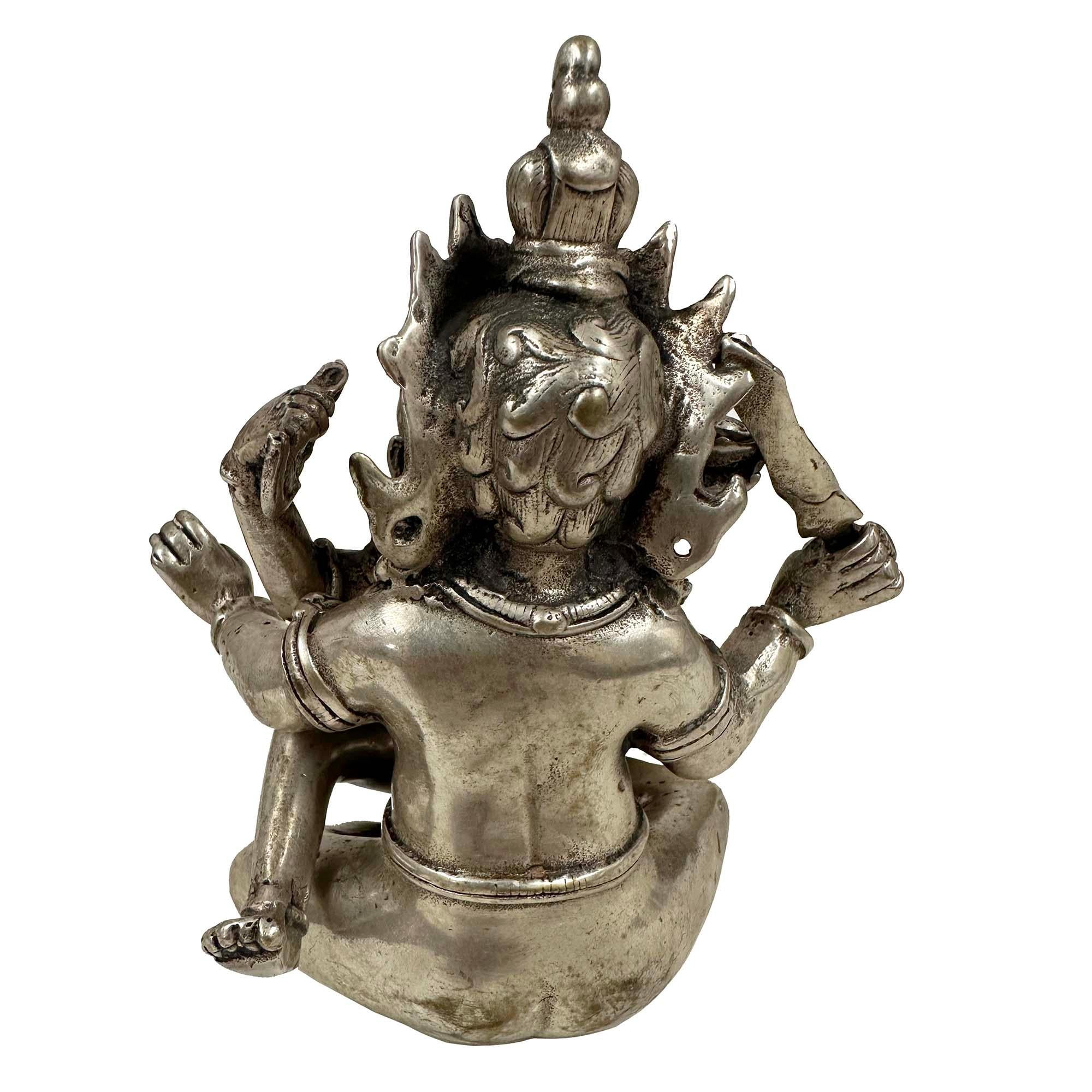 Chinese Vintage Tibetan Tantra Buddhism Hevajra Yab-Yum Buddha Statue For Sale
