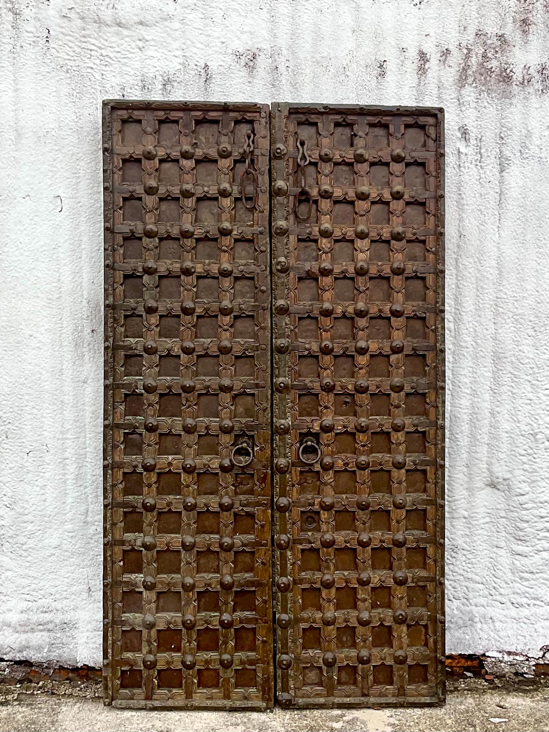 Vintage Tibetan Temple Doors, a Pair 5