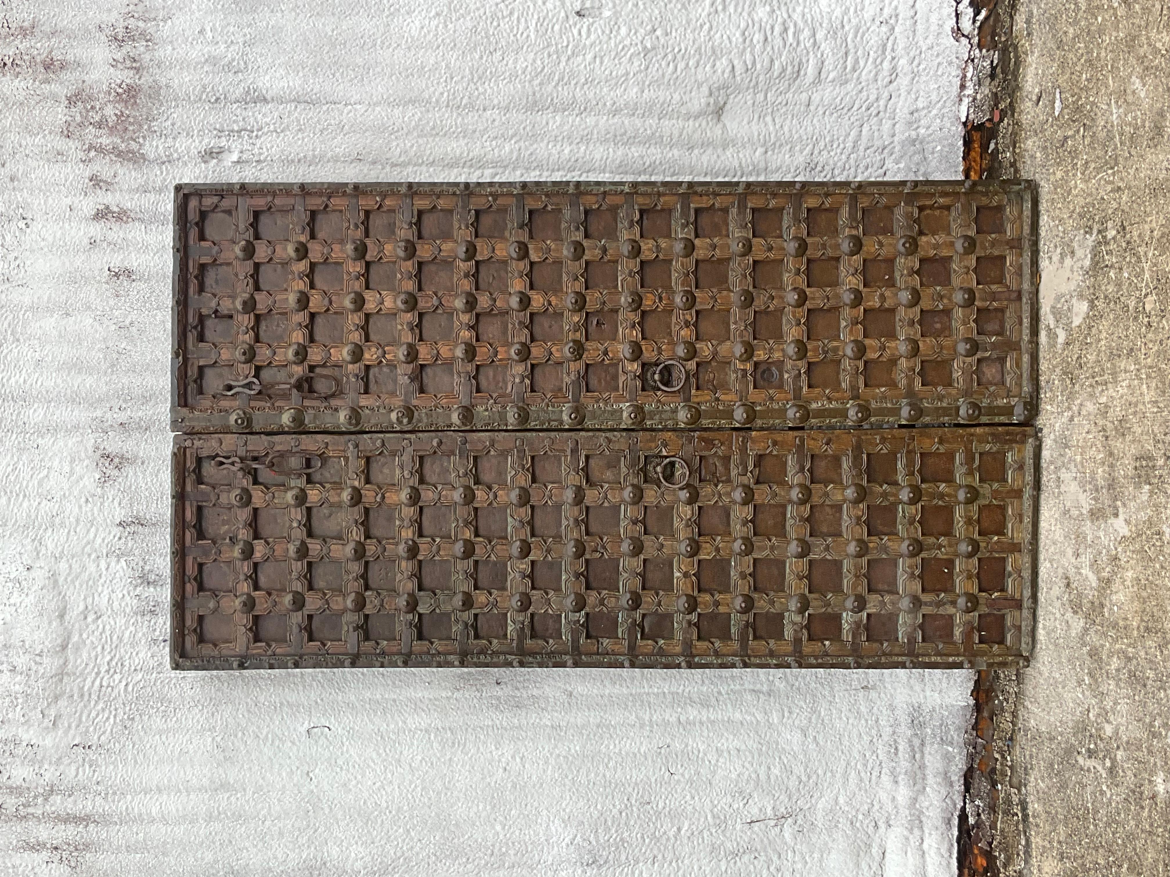 Bohemian Vintage Tibetan Temple Doors, a Pair