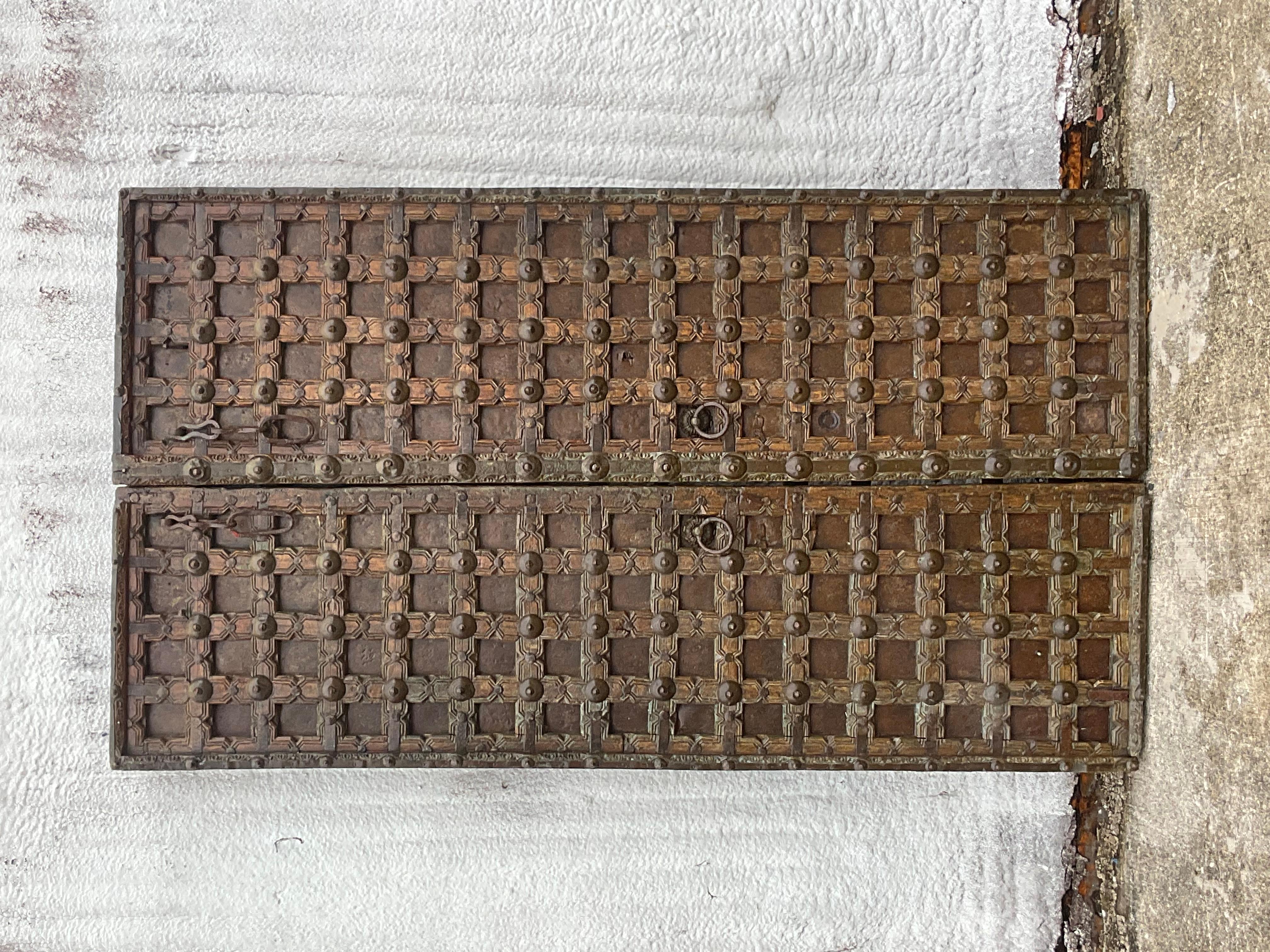 18th Century Vintage Tibetan Temple Doors, a Pair