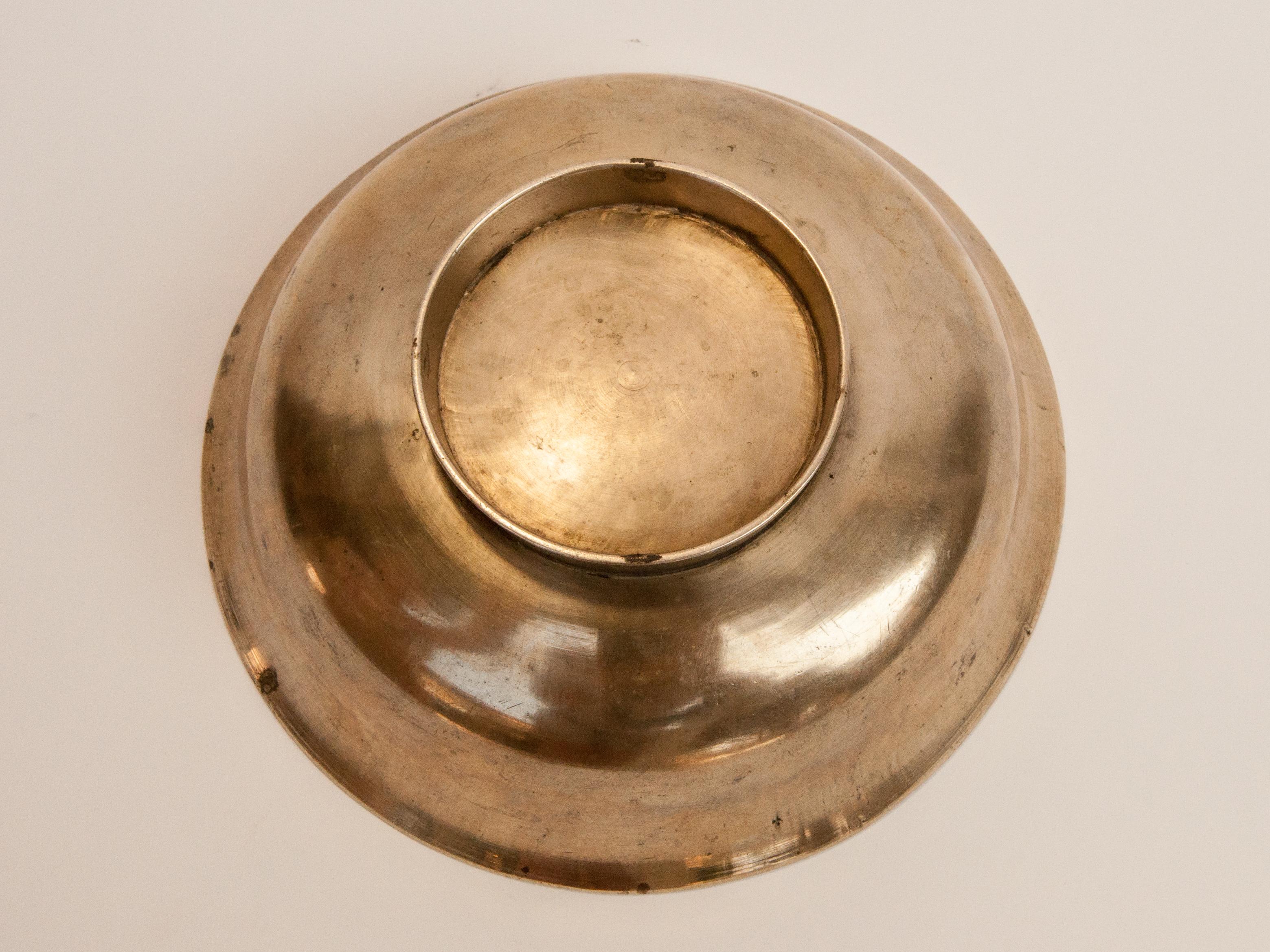 Vintage Tibetan Tsampa Bowl, Bronze, Large, Nepal or Tibet, Mid-20th Century 10