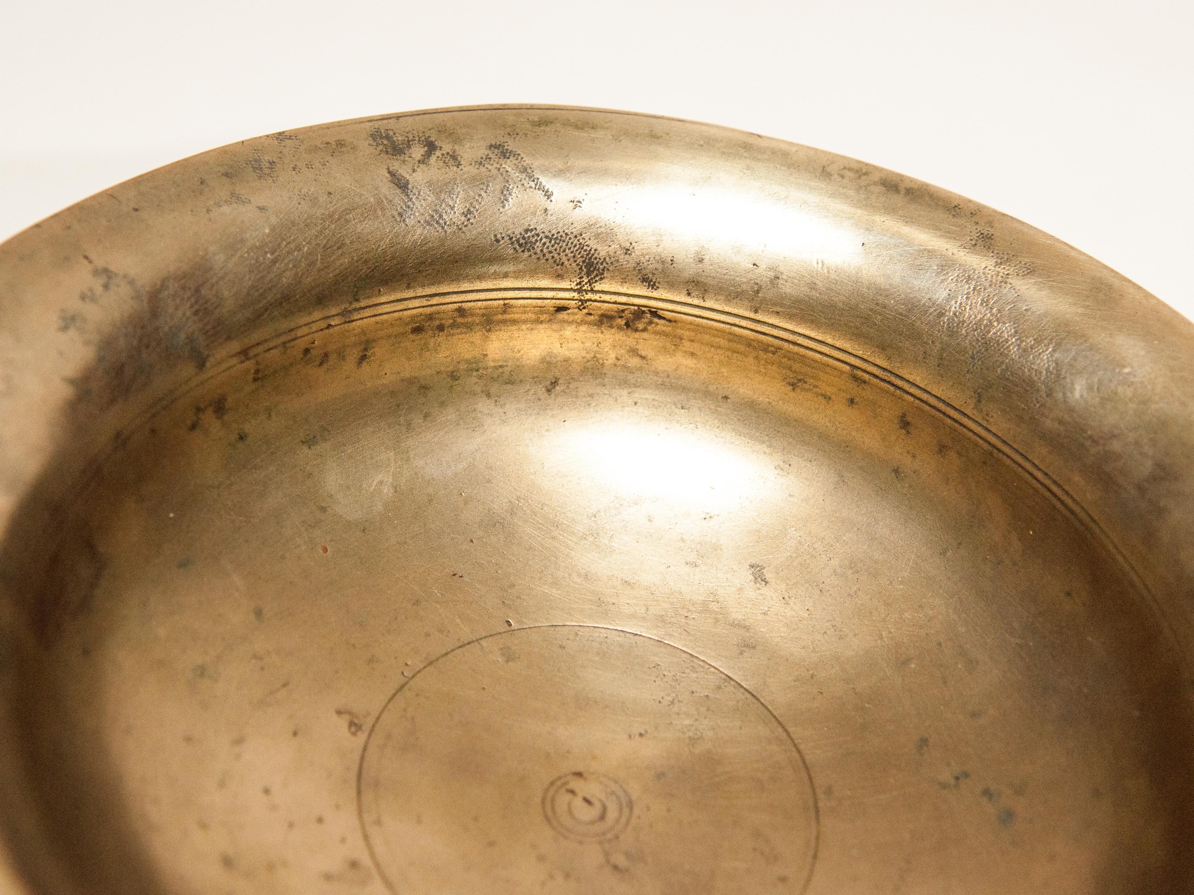 Vintage Tibetan Tsampa Bowl, Bronze, Tibet, Early to Mid-20th Century 8