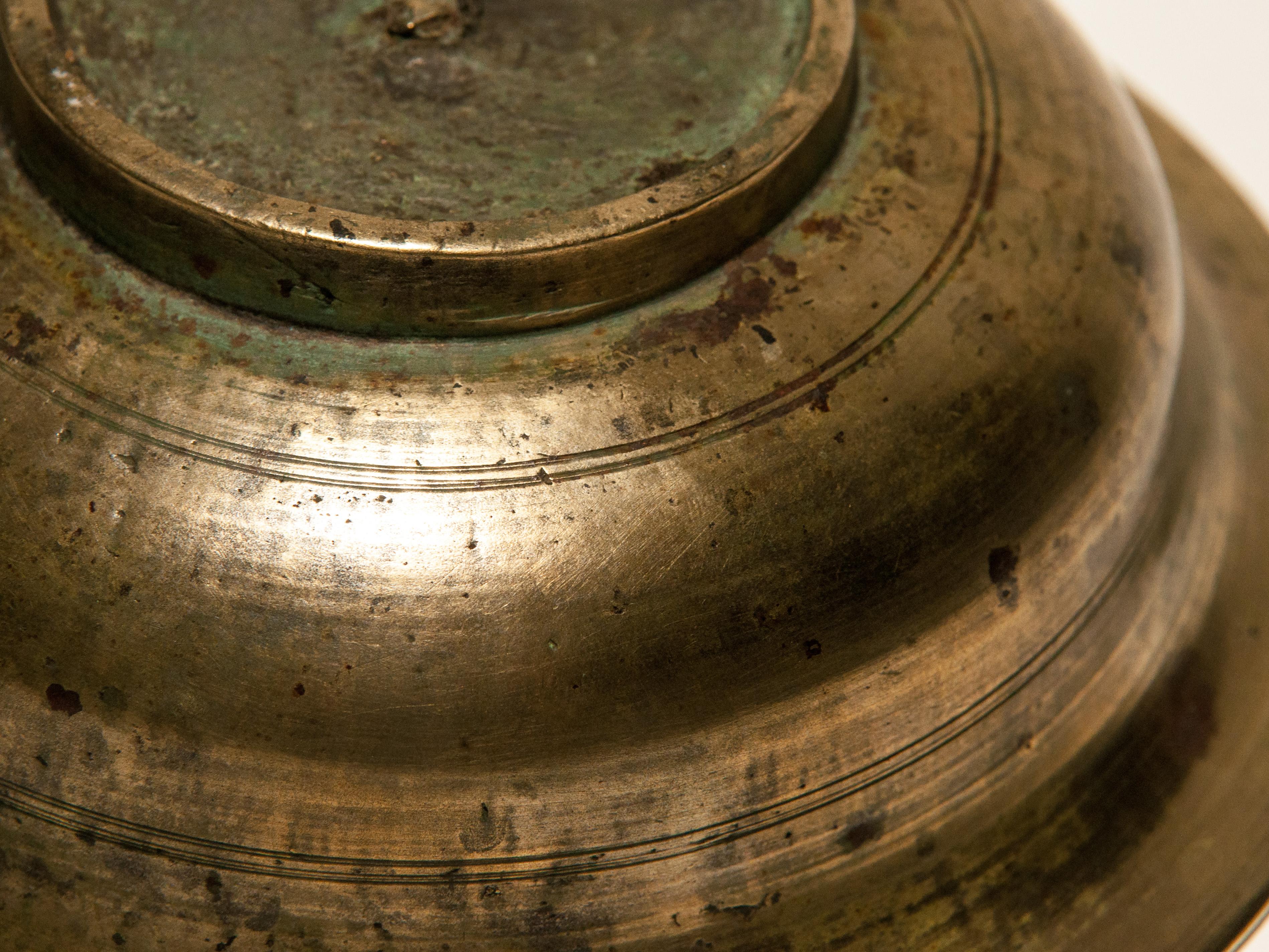 Vintage Tibetan Tsampa Bowl, Bronze, Tibet, Early to Mid-20th Century 12