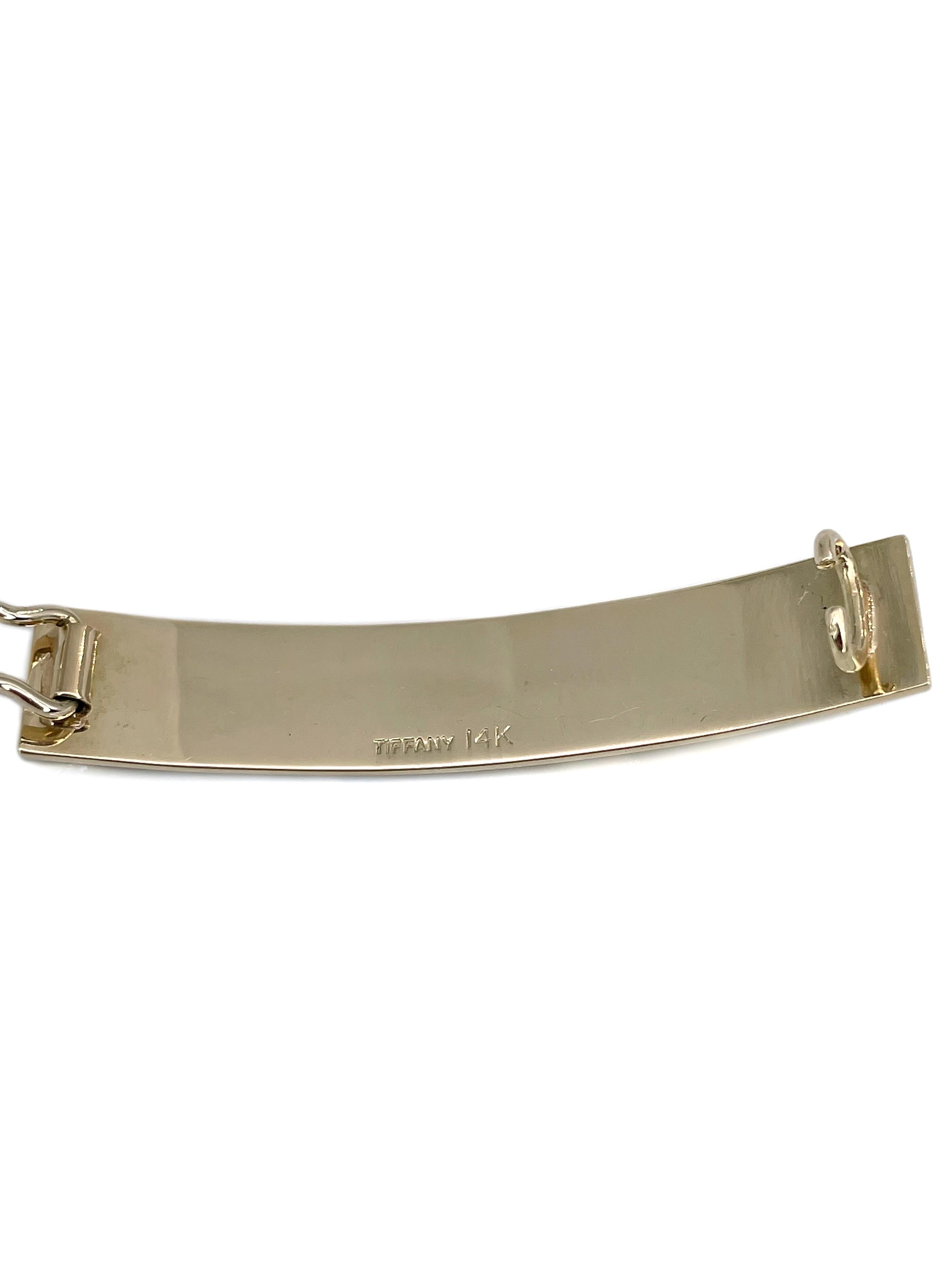 Vintage Tiffany 14 Karat Gold Barrette Hair Clip In Good Condition For Sale In Vilnius, Vilniaus apskr.