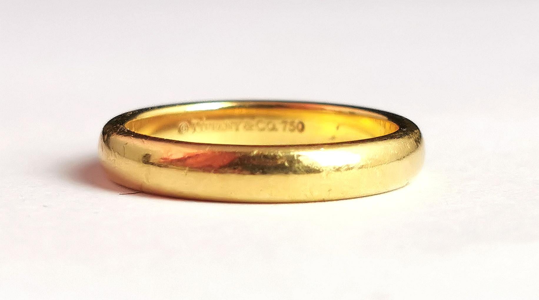 Vintage Tiffany & Co. 18k Yellow Gold Wedding Band Ring 2