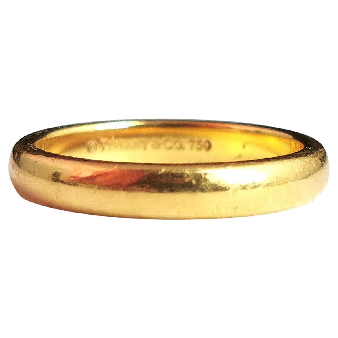 Vintage Tiffany & Co. 18k Yellow Gold Wedding Band Ring