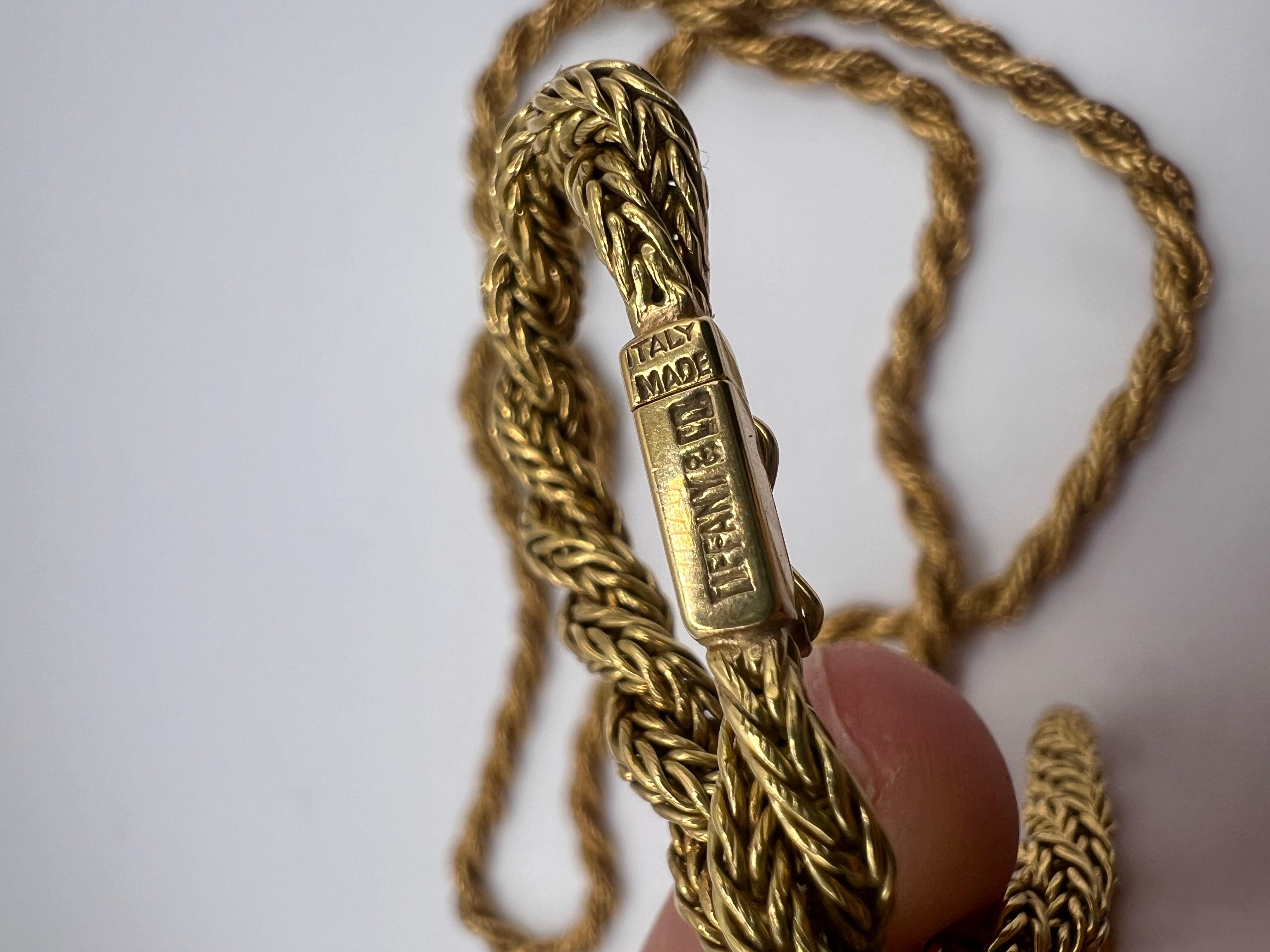 Vintage Tiffany 18 Karat Gold gedrehte Seil-Halskette, Vintage im Angebot 5