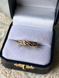 Vintage Tiffany and Co. 14k Yellow Gold Double Rope Twisted Ring/Band