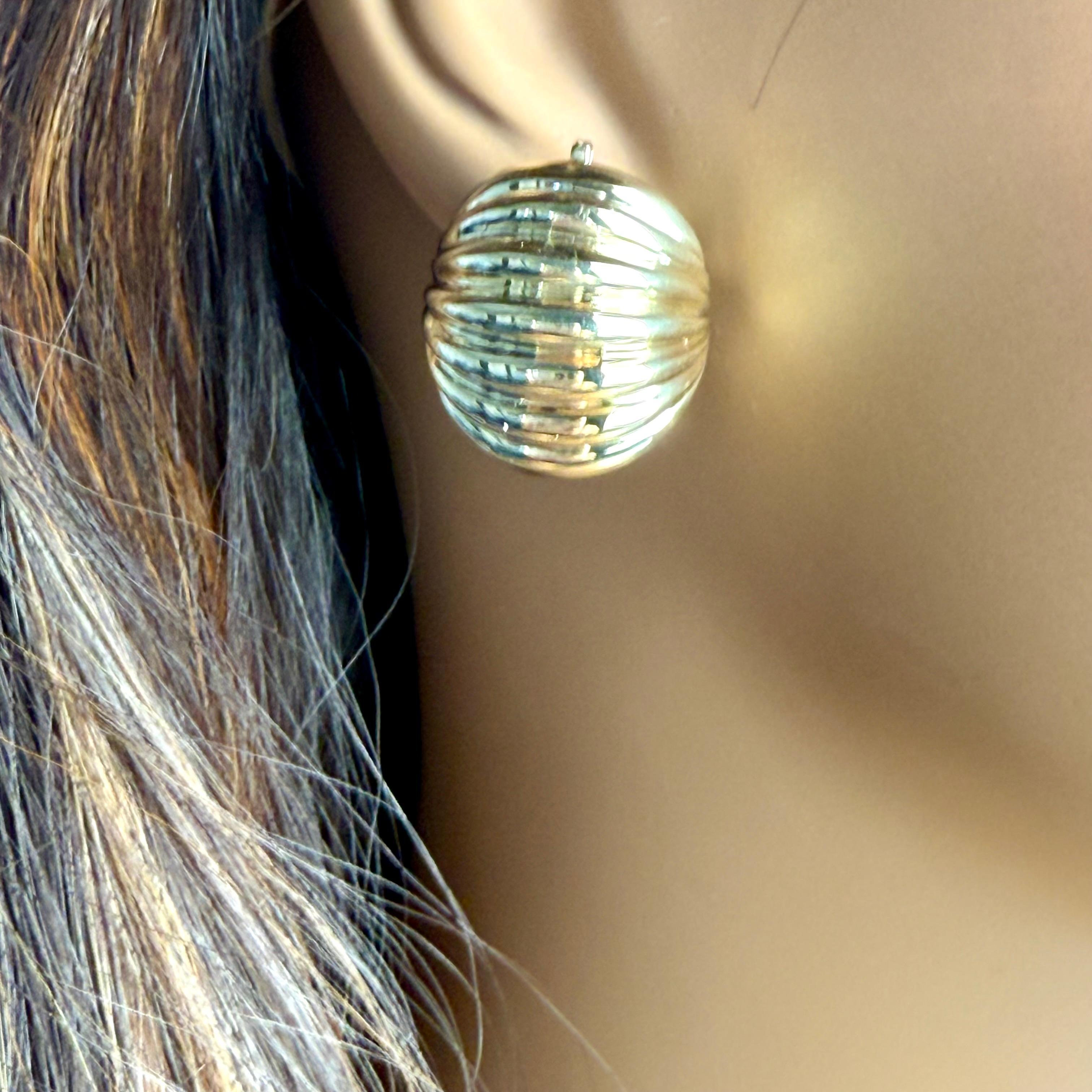 Vintage Tiffany & Co 14K Gelbgold-Schirm-Ohrringe, Vintage im Angebot 5