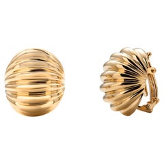 Pendientes de camarón vintage Tiffany & Co. de oro amarillo de 14 quilates