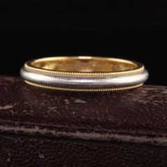Vintage Tiffany & Co. 18K Yellow Gold and Platinum Wedding Band