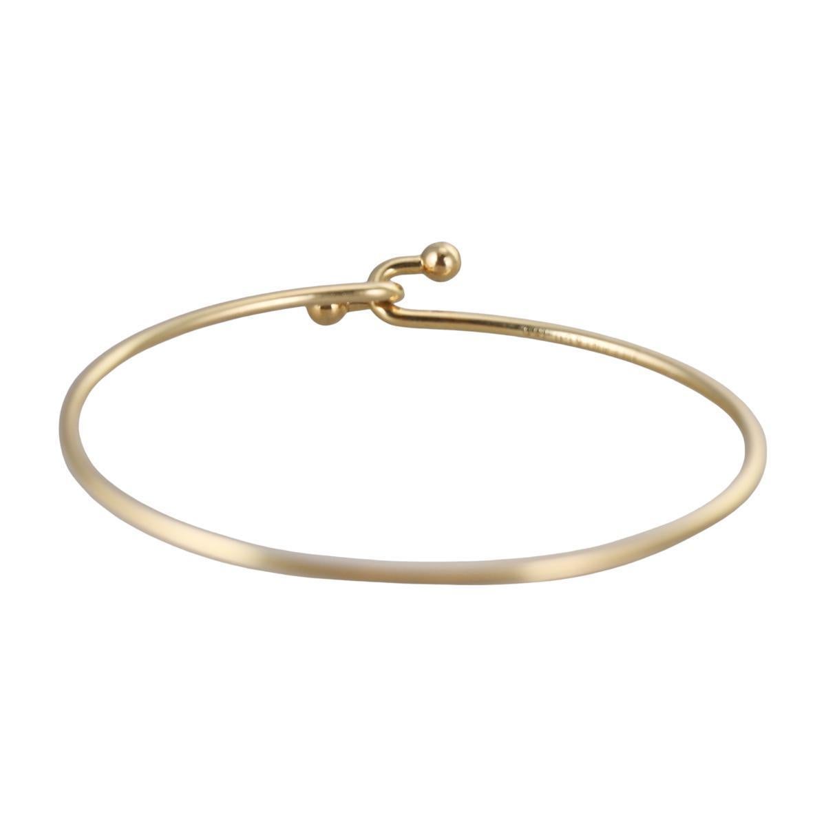 Vintage Tiffany & Co 18K Yellow Golding & Co Hook and Eye Bangle Bracelet Pour femmes en vente