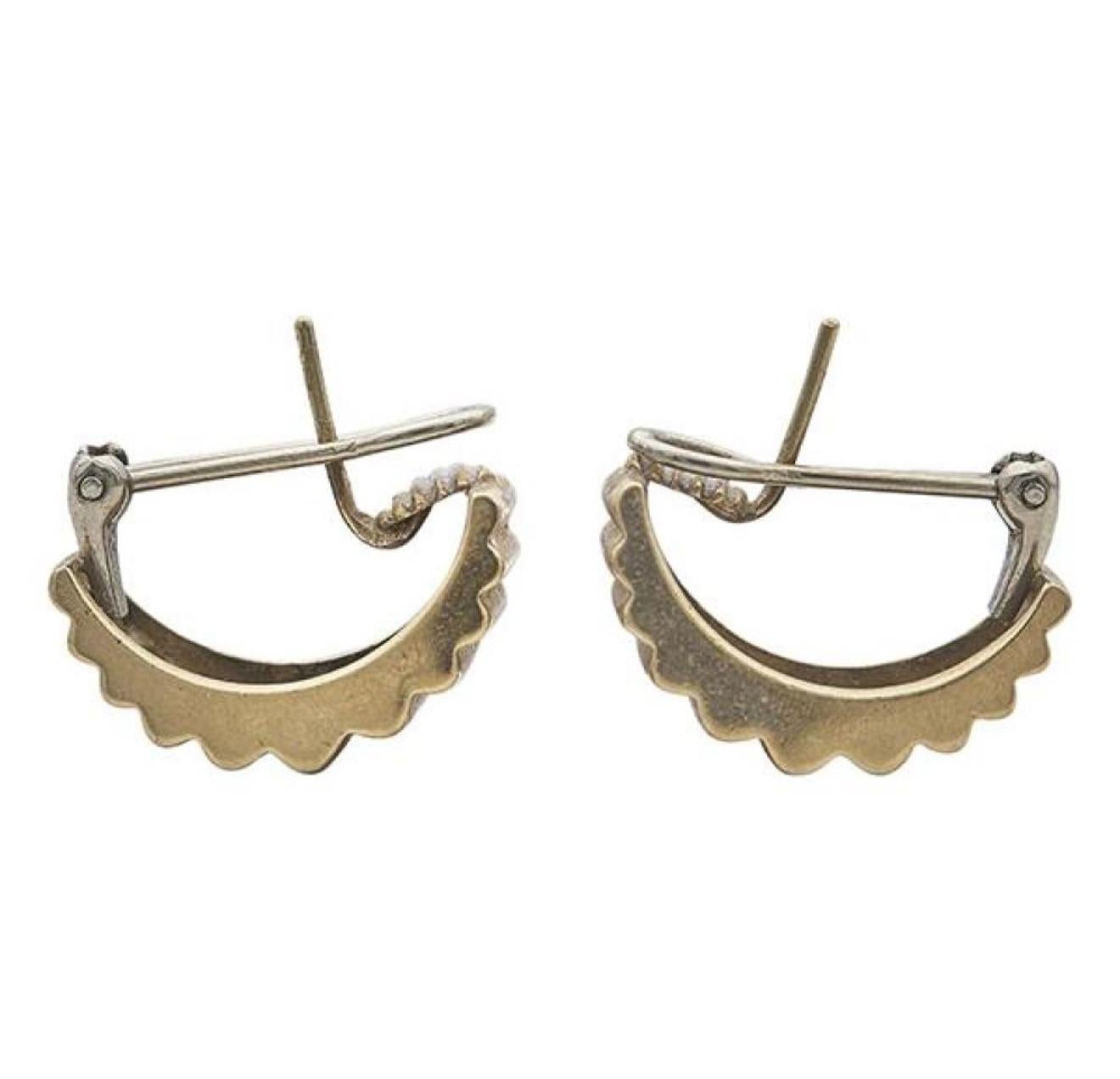 Vintage Tiffany and Co 18K Yellow Gold Hoop Earrings For Sale 5