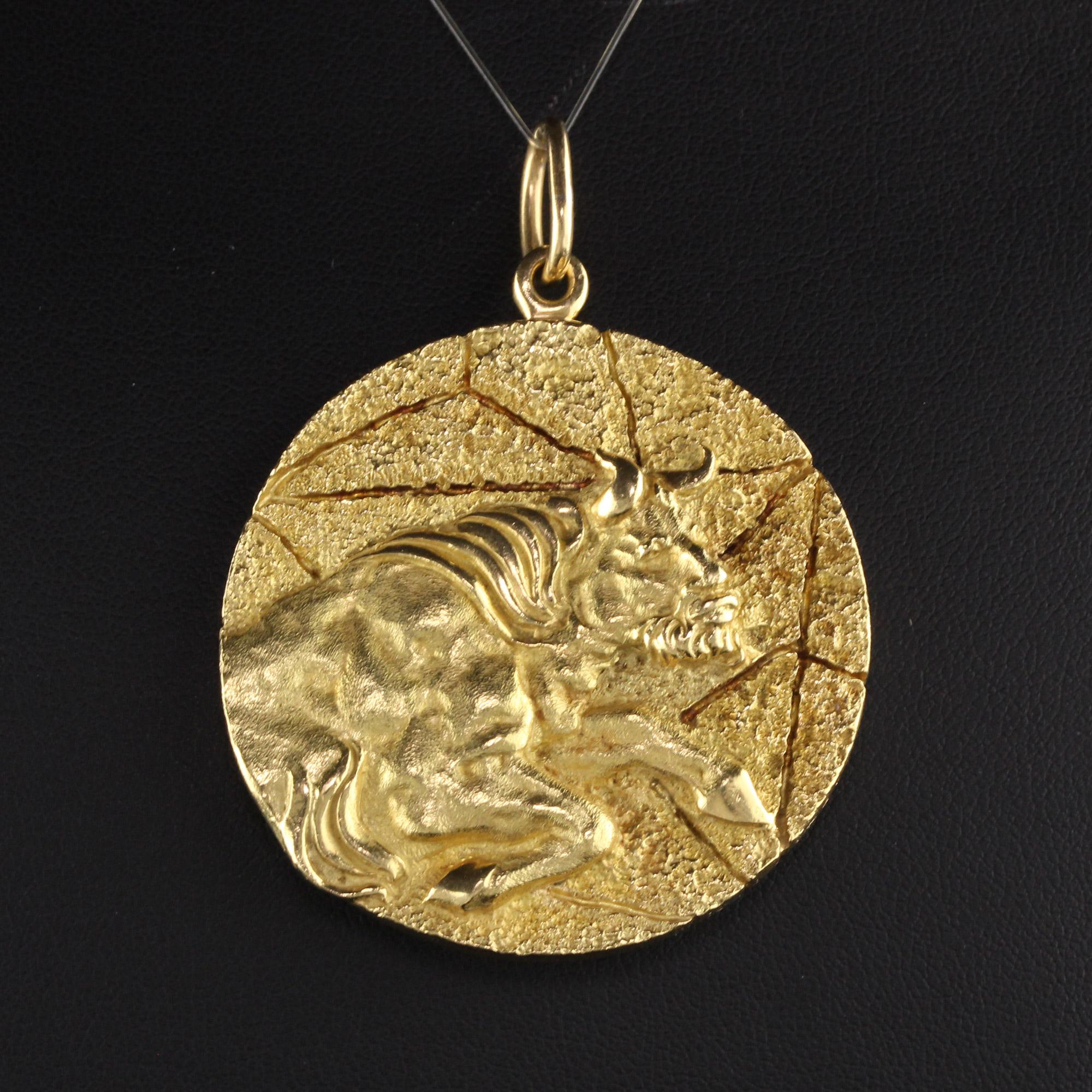 taurus pendant gold