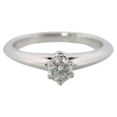 Vintage Tiffany and Co. Bague en diamant. Authentique diamant Tiffany platine 0,17 carat