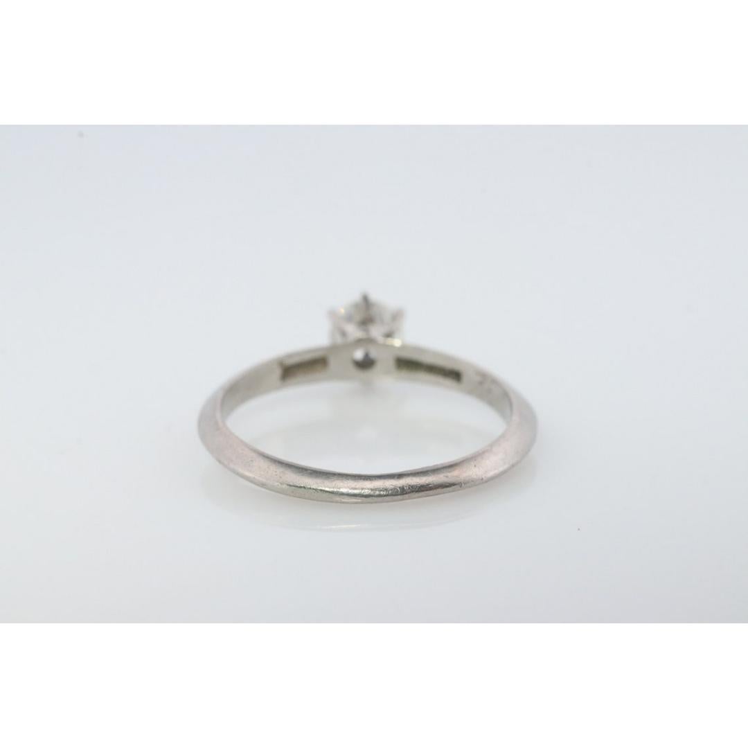 Vintage Tiffany and Co. Bague en diamant. Authentique diamant Tiffany platine 0,36 carat en vente 1
