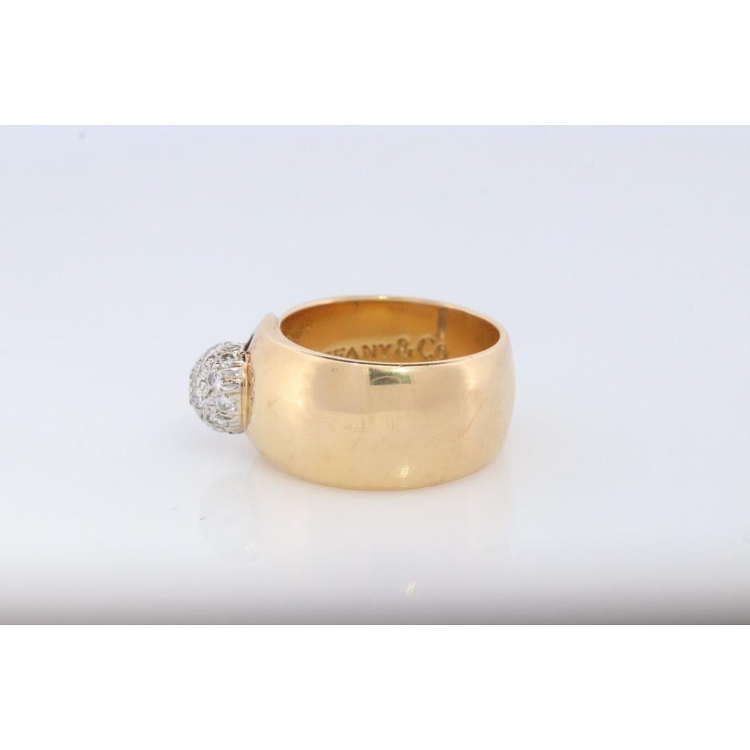 Vintage Tiffany und Co. Diamantring. Authentisch Tiffany 18k Platin Weit im Angebot 1