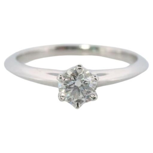 Vintage Tiffany and Co. Bague en diamant. Tiffany platine authentique