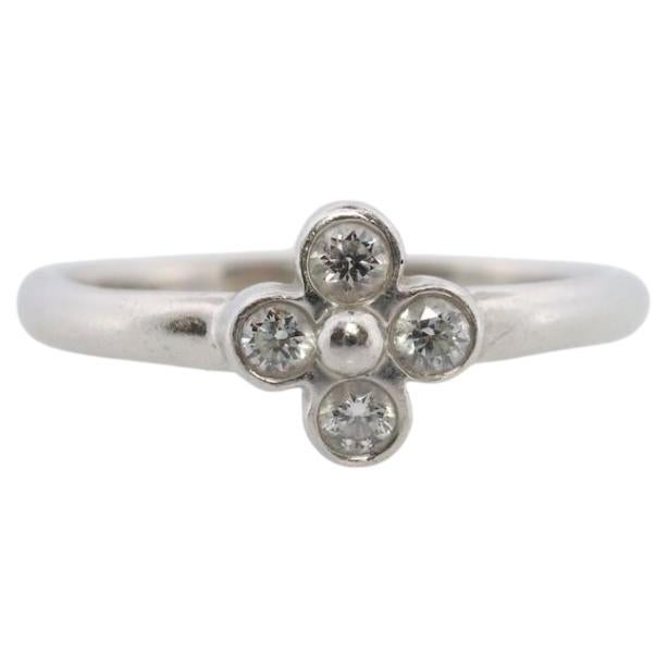 Vintage Tiffany und Co. Diamantring. Authentische Tiffany Platin-Diamant-Wandwelle