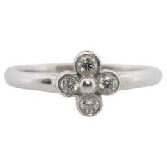 Vintage Tiffany und Co. Diamantring. Authentische Tiffany Platin-Diamant-Wandwelle