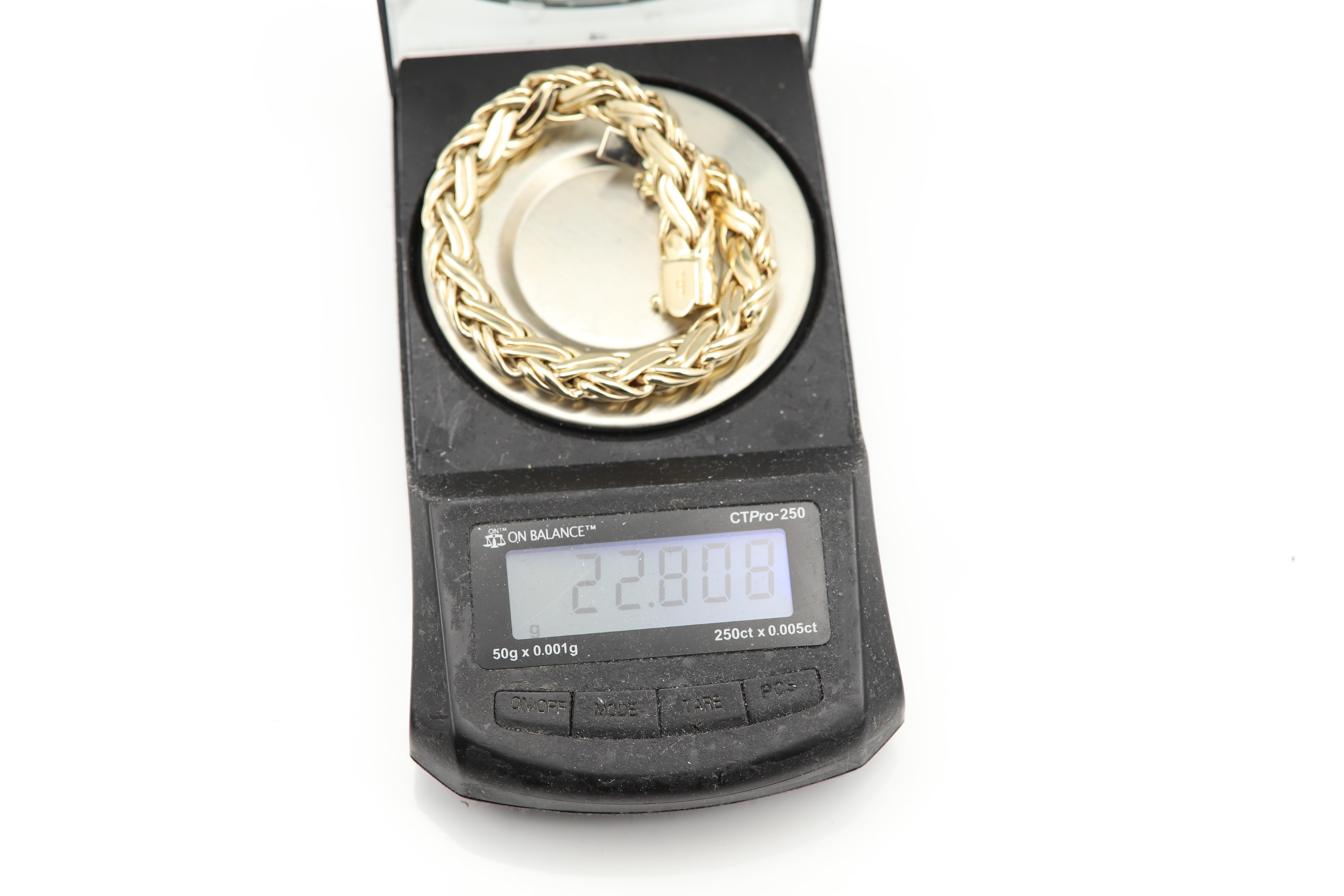 Tiffany and Co. Bracelet vintage tissé en or jaune 14 carats en vente 1