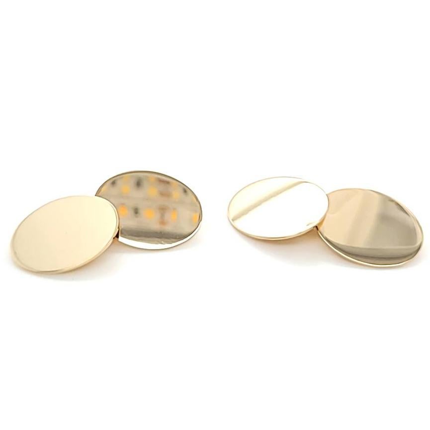 Vintage Tiffany and Co. Gold Cufflinks In Good Condition For Sale In Coral Gables, FL