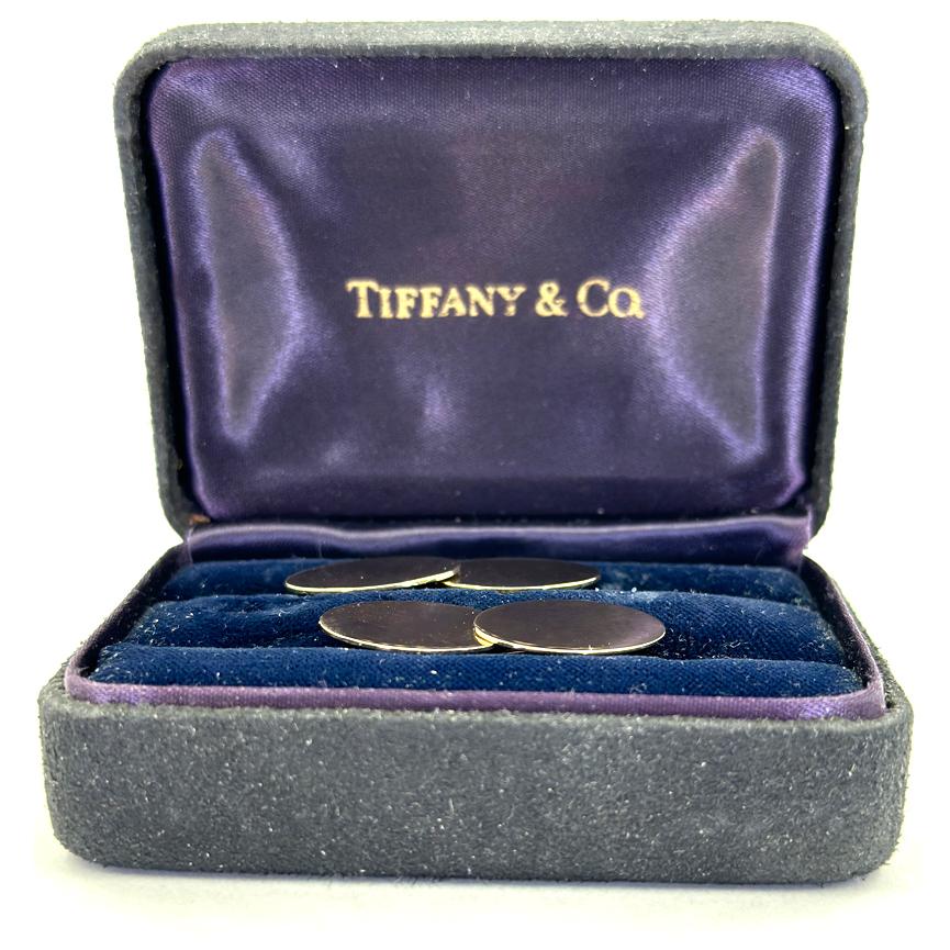 Vintage Tiffany and Co. Gold Cufflinks For Sale 3