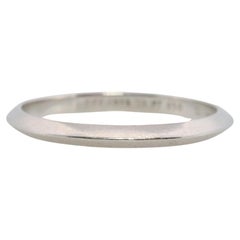Vintage Tiffany & Co Messer-Ring mit Kante. Authentischer Platin-Ehering. T&CO