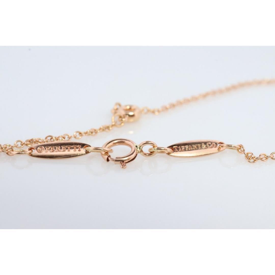 Vintage Tiffany und Co. Halskette. Diamant by the Yard Solitär Roségold Damen
