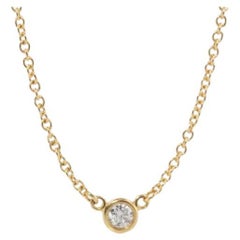 Vintage Tiffany and Co. Necklace. Elsa Peretti Diamond by the Yard Solitaire
